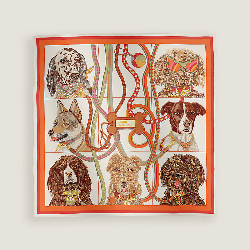 Jour de Casting scarf 70 - Orange | Hermès USA